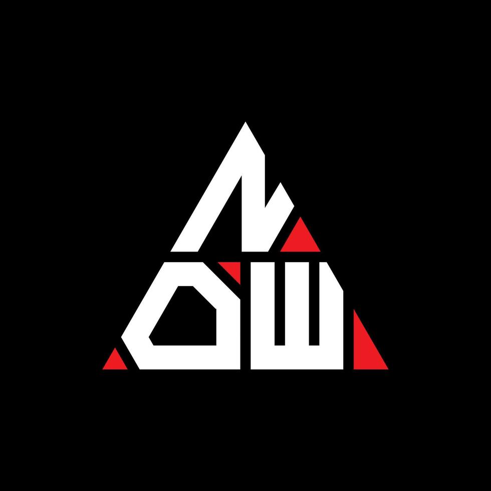 nu triangelbokstavslogodesign med triangelform. nu triangel logotyp design monogram. nu triangel vektor logotyp mall med röd färg. nu triangulär logotyp enkel, elegant och lyxig logotyp.