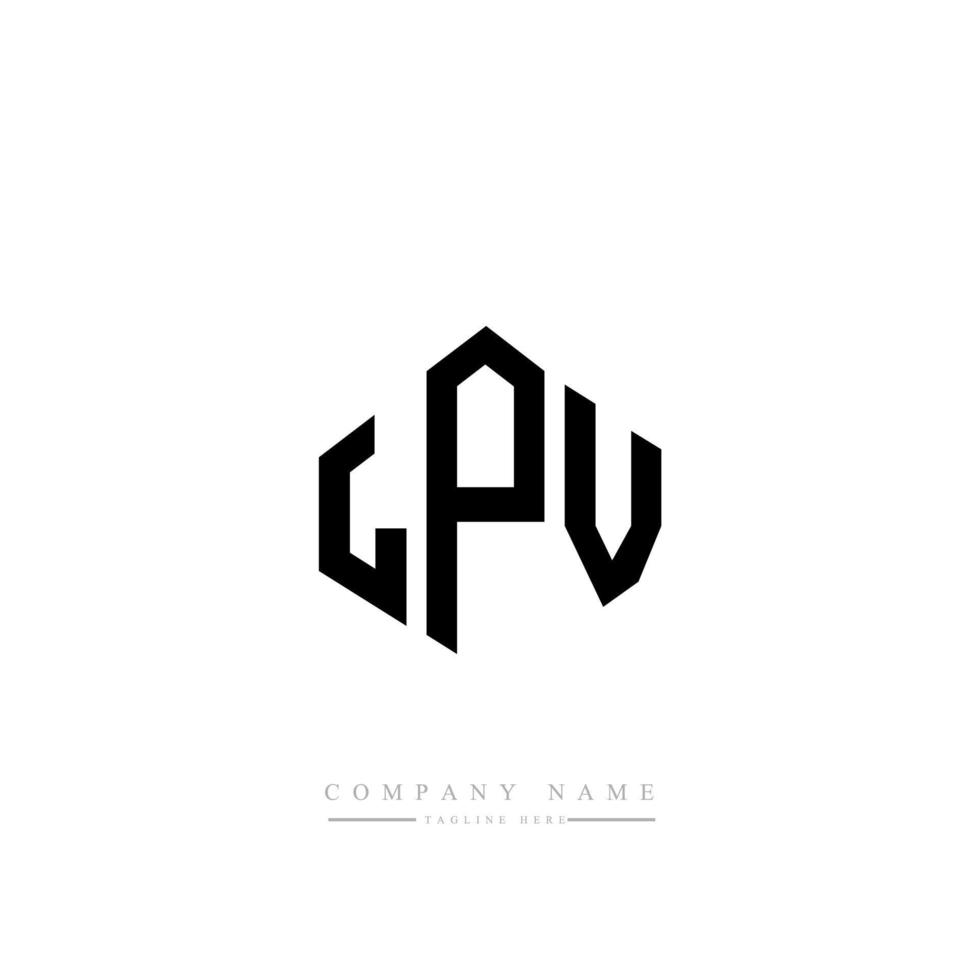 Lpv-Buchstaben-Logo-Design mit Polygonform. Lpv Polygon- und Würfelform-Logo-Design. Lpv Sechseck-Vektor-Logo-Vorlage in weißen und schwarzen Farben. lpv-monogramm, geschäfts- und immobilienlogo. vektor