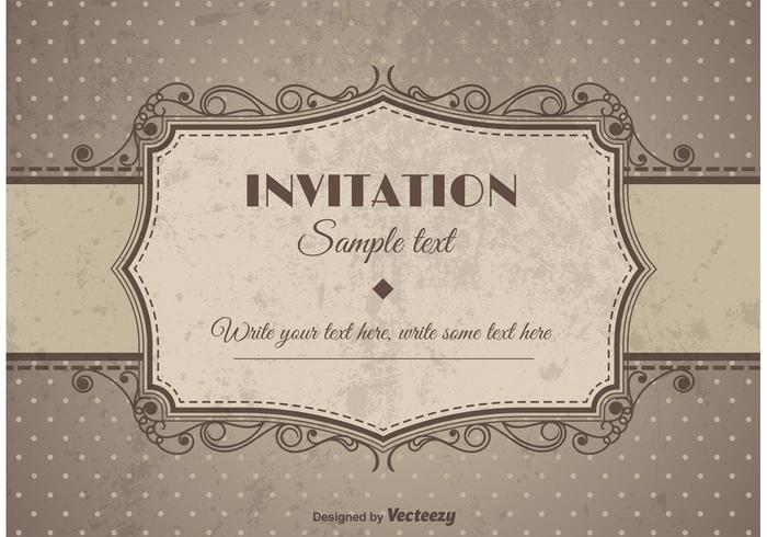 Weinlese-Retro Einladung vektor