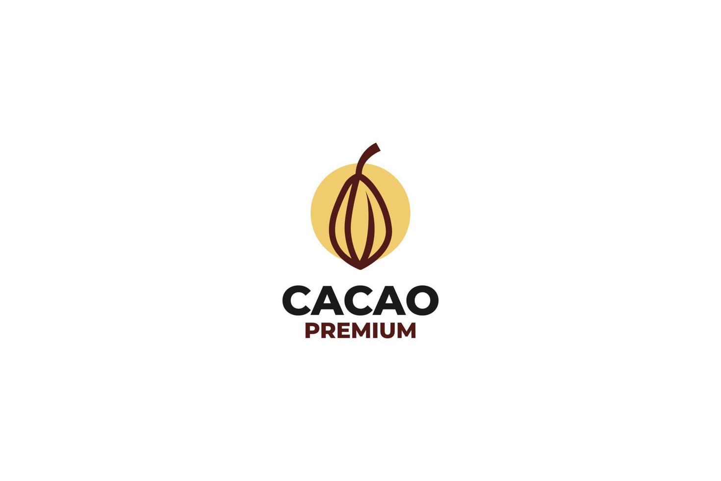 platt kakao logotyp ikon design vektor mall illustration idé