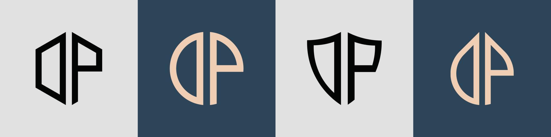 kreative einfache Anfangsbuchstaben dp-Logo-Designs Bundle. vektor