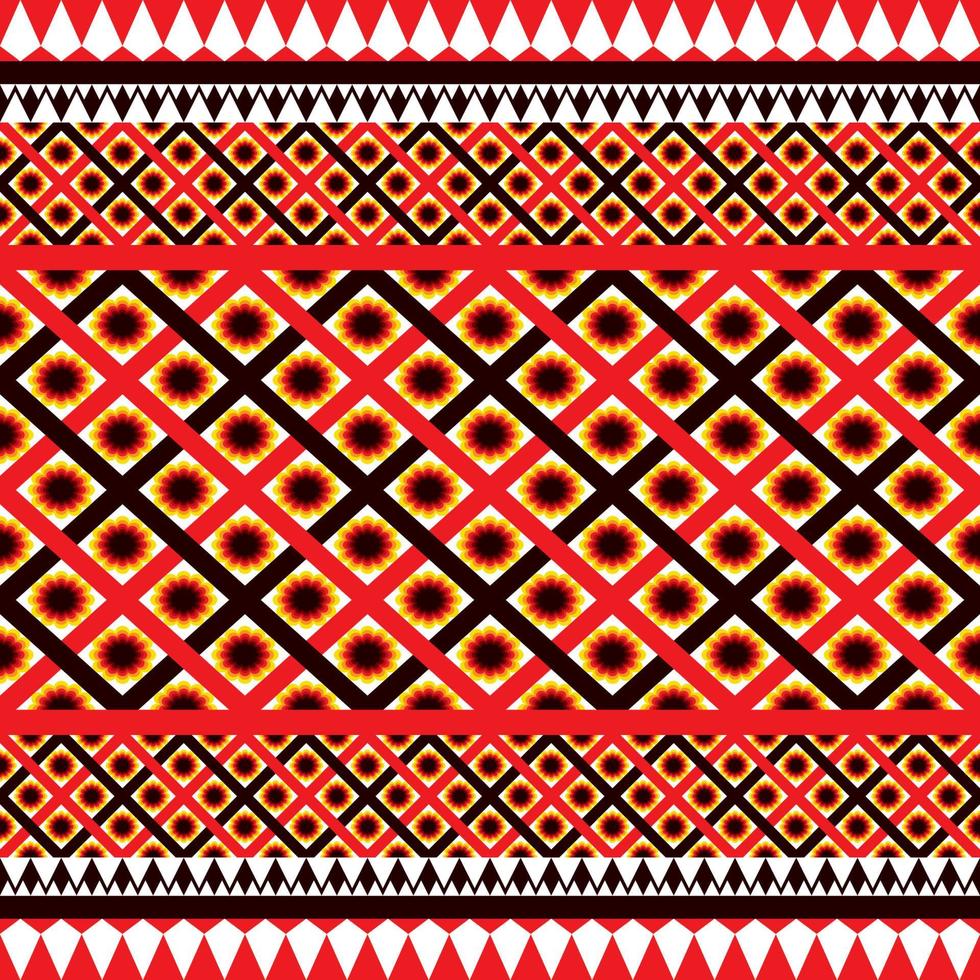 färgglada geometriska etniska sömlösa mönster designat för bakgrund, tapeter, traditionella kläder, mattor, gardiner och heminredning. vektor