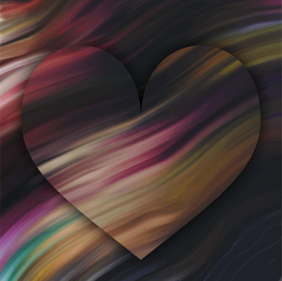Liebe Hintergrundkarte. 2D-Darstellung. herzförmiger Rahmen. Gefühle und Feier Anlass. vektor