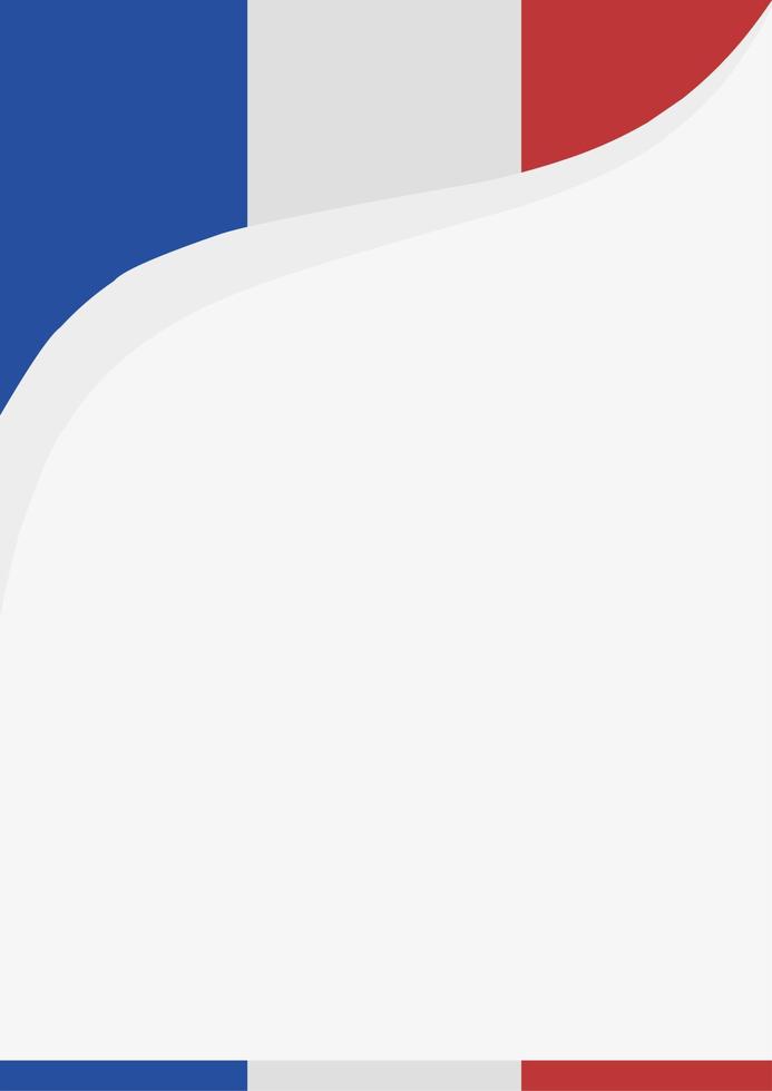 tom vit bakgrundsmall med fransk flagga lämplig för fransk viktig dag design vektor