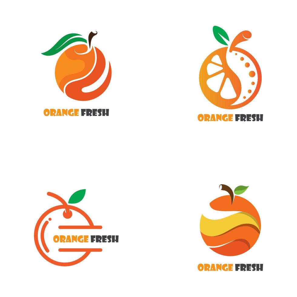 orange frisches logo kreatives schablonenikonen-illustrationsdesign vektor