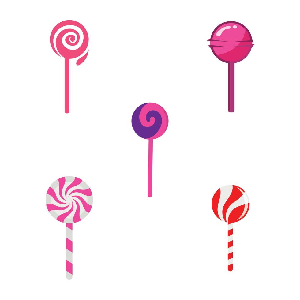 söt godis lollipop realistisk vektor bakgrund mall illustration