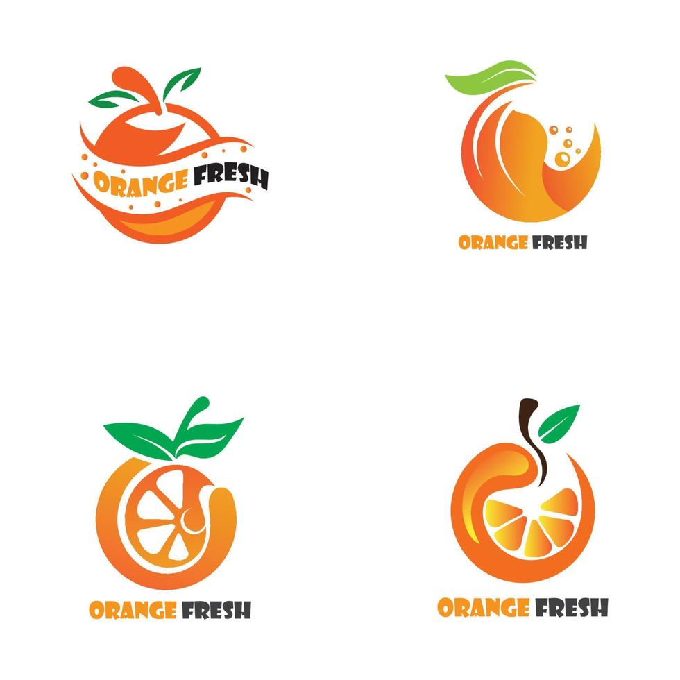 orange frisches logo kreatives schablonenikonen-illustrationsdesign vektor