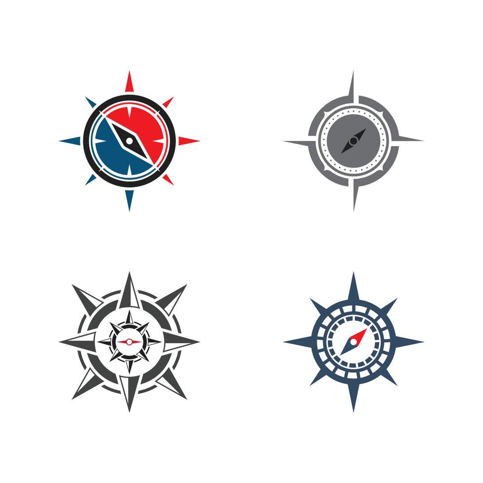 kompass logotyp mall vektor ikon