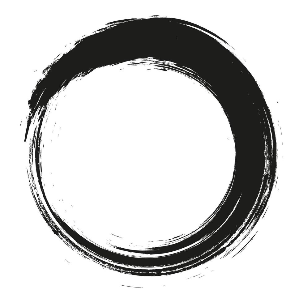 grunge svart cirkel ram textur - abstrakt textur. svart abstrakt cirkel. ram. vektor