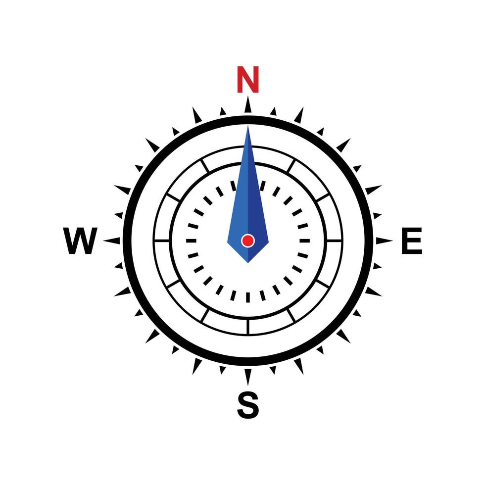 Kompass. Kompass-Symbol. Kompass-Icon-Vektor isoliert auf weißem Hintergrund. Modernes Kompass-Logo-Design, Kompass-Symbol einfaches Zeichen. Kompass-Vektor-Design. vektor