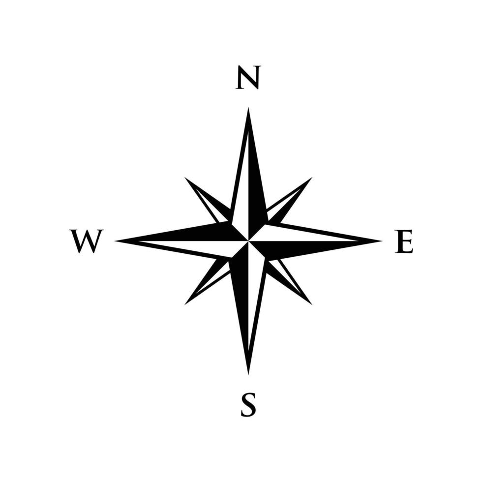 Kompass. Kompass-Symbol. Kompass-Icon-Vektor isoliert auf weißem Hintergrund. Modernes Kompass-Logo-Design, Kompass-Symbol einfaches Zeichen. Kompass-Vektor-Design. vektor