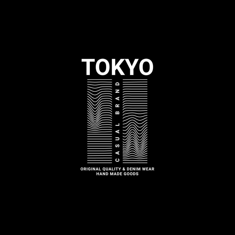 Tokio-Schriftzug, geeignet für den Siebdruck von T-Shirts, Kleidung, Bekleidung, Jacken und anderen vektor