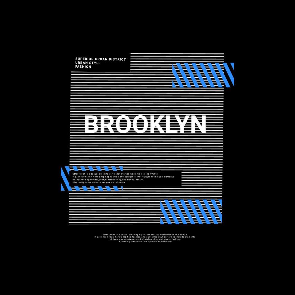 Brooklyn-Schreibdesign, geeignet für den Siebdruck von T-Shirts, Kleidung, Jacken und anderen vektor