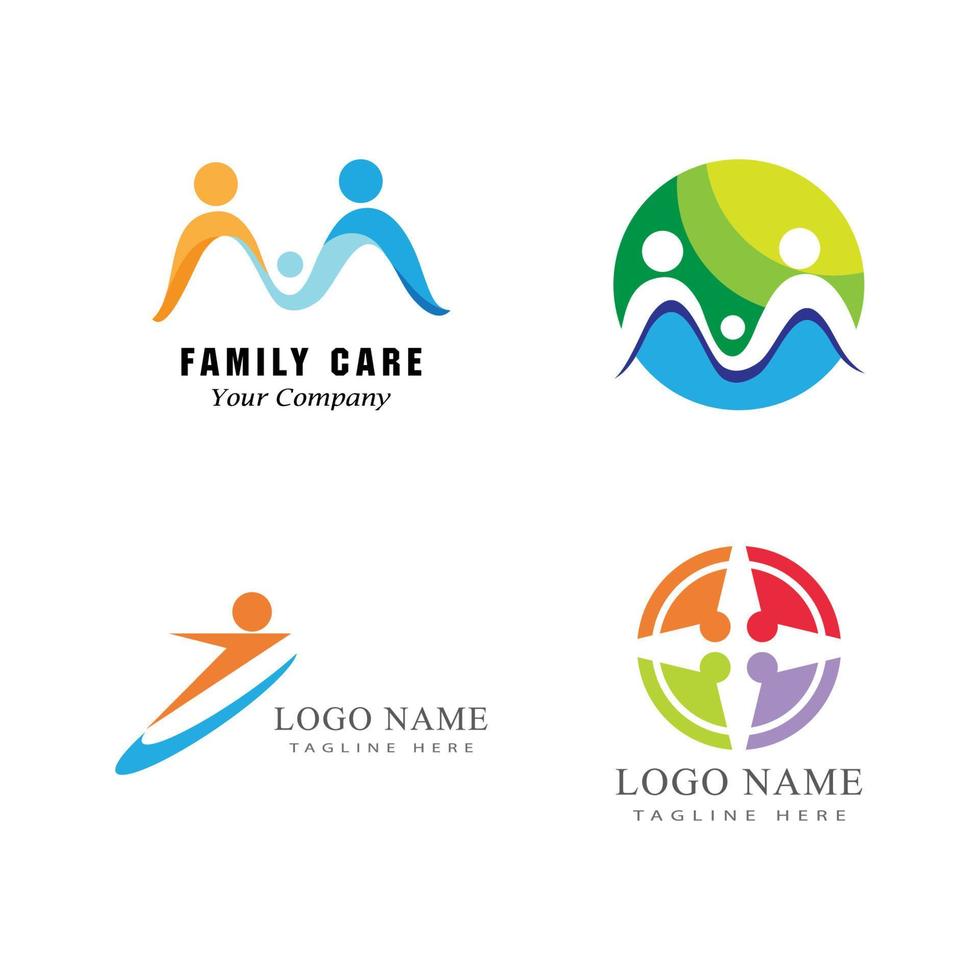 Adoption und Community Care Logo Vorlage Vektor Icon