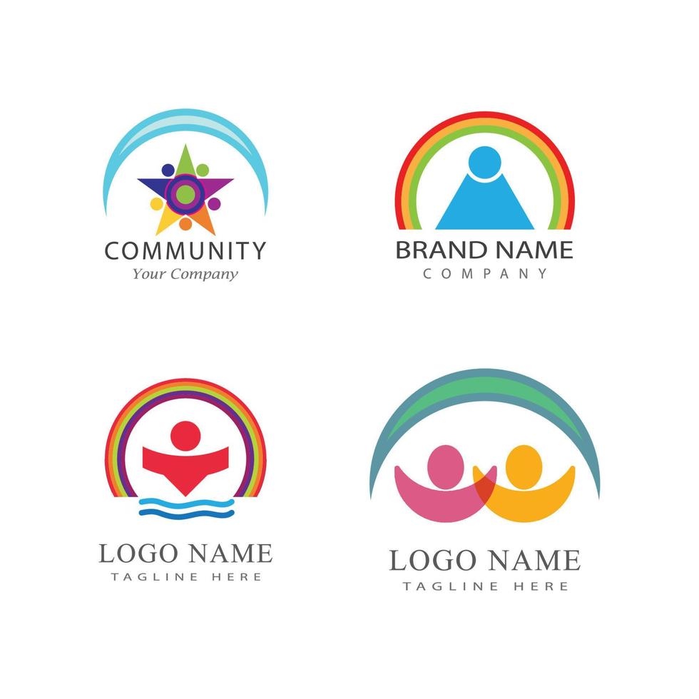 Adoption und Community Care Logo Vorlage Vektor Icon