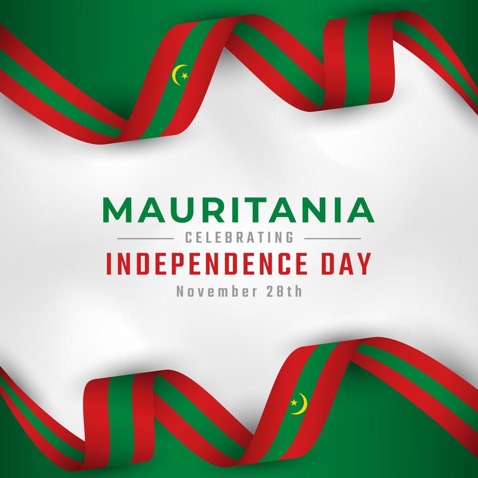glücklich mauretanischer unabhängigkeitstag 28. november feier vektor design illustration. vorlage für poster, banner, werbung, grußkarte oder druckgestaltungselement