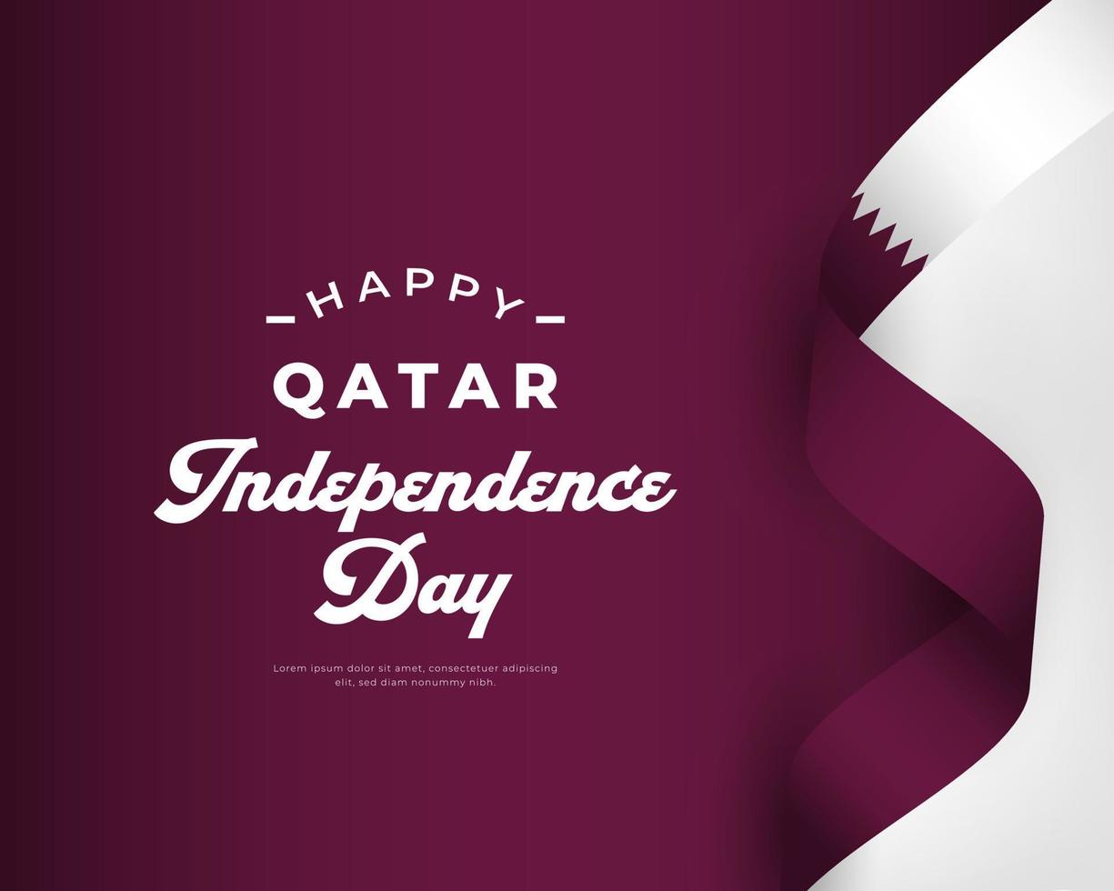 glad qatar nationaldag 18 december firande vektor design illustration. mall för affisch, banner, reklam, gratulationskort eller print designelement