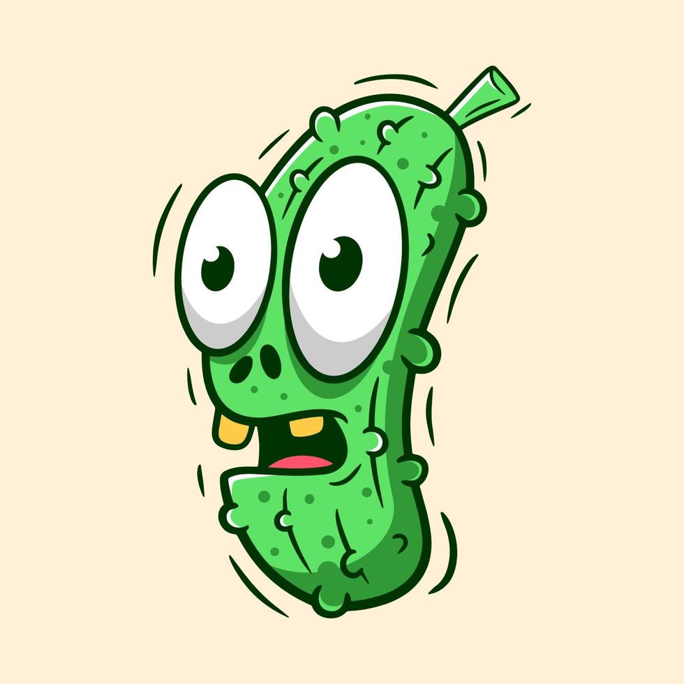 rolig tecknad pickles illustration vektor