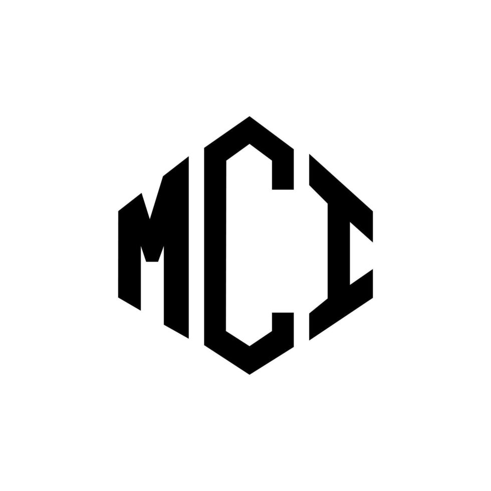 mci bokstavslogotypdesign med polygonform. mci polygon och kubform logotypdesign. mci hexagon vektor logotyp mall vita och svarta färger. mci monogram, affärs- och fastighetslogotyp.