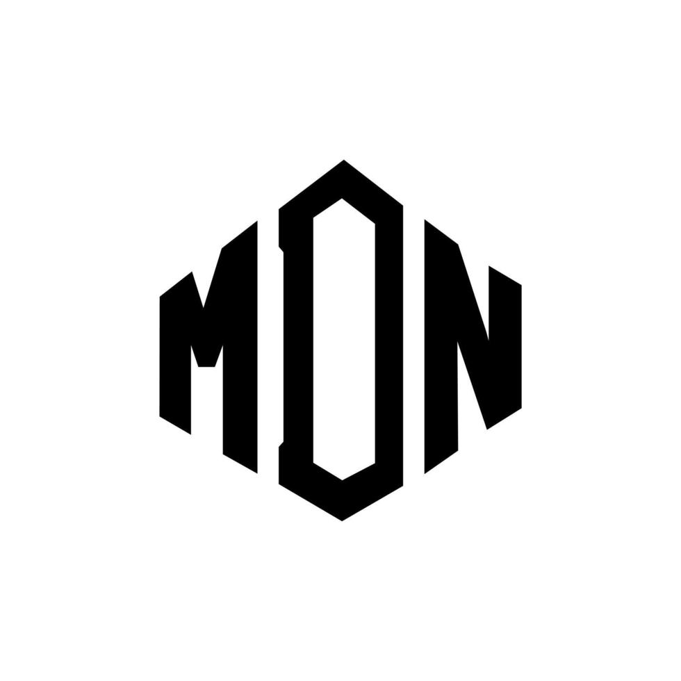 mdn brev logotyp design med polygon form. mdn polygon och kubform logotypdesign. mdn hexagon vektor logotyp mall vita och svarta färger. mdn monogram, affärs- och fastighetslogotyp.