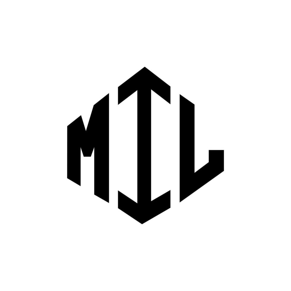 mil-Brief-Logo-Design mit Polygonform. Logo-Design in Mil-Polygon- und Würfelform. mil Sechseck-Vektor-Logo-Vorlage in weißen und schwarzen Farben. mil monogramm, geschäfts- und immobilienlogo. vektor