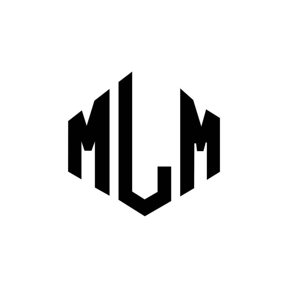 mlm brev logotyp design med polygon form. mlm polygon och kub form logotyp design. mlm hexagon vektor logotyp mall vita och svarta färger. mlm monogram, affärs- och fastighetslogotyp.