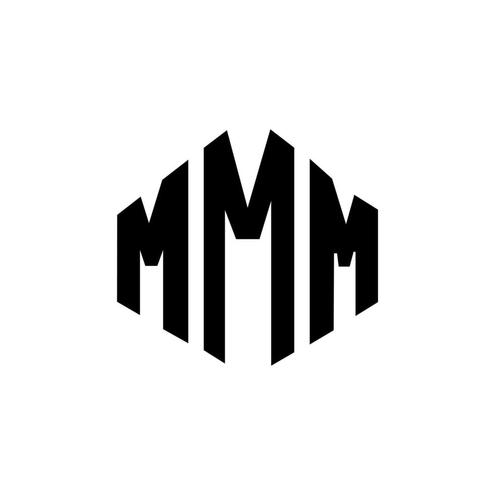 mmm-Buchstaben-Logo-Design mit Polygonform. mmm Polygon- und Würfelform-Logo-Design. mmm Sechseck-Vektor-Logo-Vorlage in weißen und schwarzen Farben. mmm-monogramm, geschäfts- und immobilienlogo. vektor