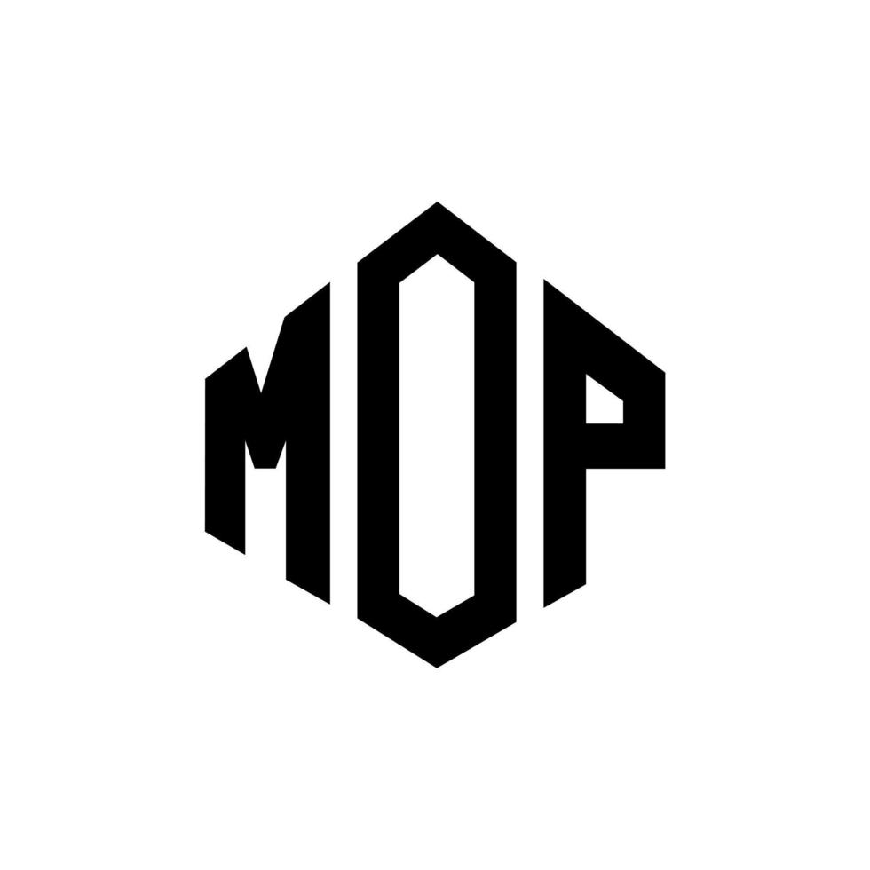 Mopp-Buchstaben-Logo-Design mit Polygonform. Mopp-Polygon- und Würfelform-Logo-Design. Mopp-Sechseck-Vektor-Logo-Vorlage in weißen und schwarzen Farben. Mop-Monogramm, Geschäfts- und Immobilienlogo. vektor