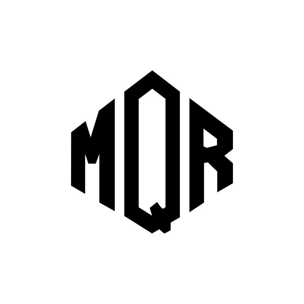 mqr bokstavslogotypdesign med polygonform. mqr polygon och kubform logotypdesign. mqr hexagon vektor logotyp mall vita och svarta färger. mqr monogram, affärs- och fastighetslogotyp.