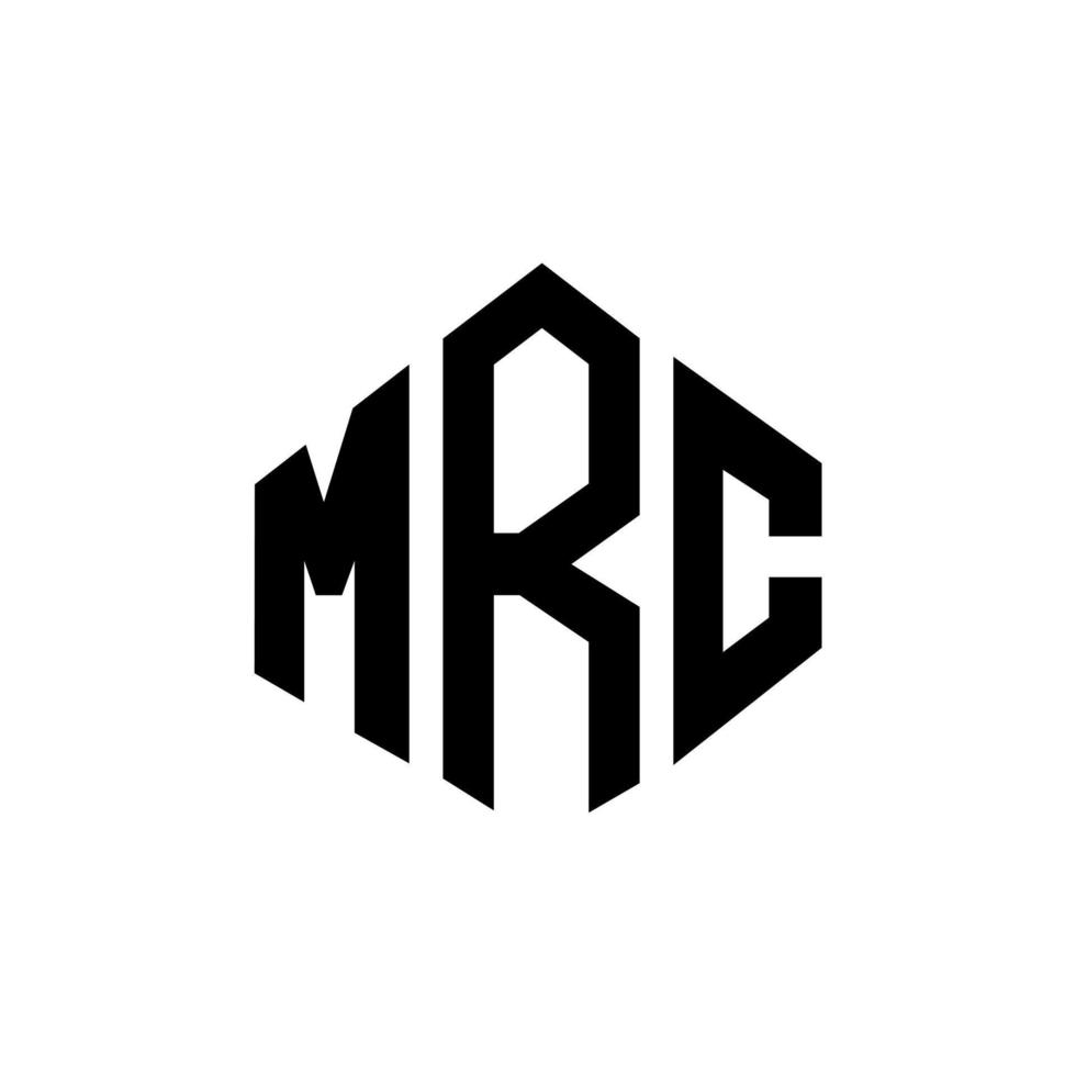 mrc-Buchstaben-Logo-Design mit Polygonform. mrc-polygon- und würfelform-logo-design. mrc Sechseck-Vektor-Logo-Vorlage in weißen und schwarzen Farben. mrc-monogramm, geschäfts- und immobilienlogo. vektor