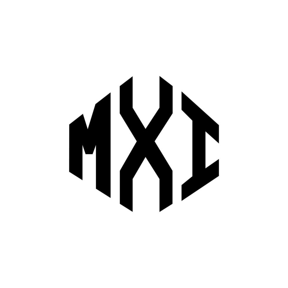 Mxi-Brief-Logo-Design mit Polygonform. mxi Logo-Design in Polygon- und Würfelform. mxi Sechseck-Vektor-Logo-Vorlage in weißen und schwarzen Farben. mxi-monogramm, geschäfts- und immobilienlogo. vektor