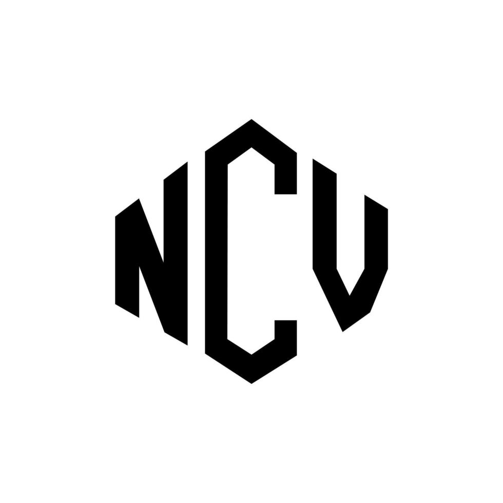 ncv bokstavslogotypdesign med polygonform. ncv-polygon- och kubformig logotypdesign. ncv hexagon vektor logotyp mall vita och svarta färger. ncv-monogram, affärs- och fastighetslogotyp.