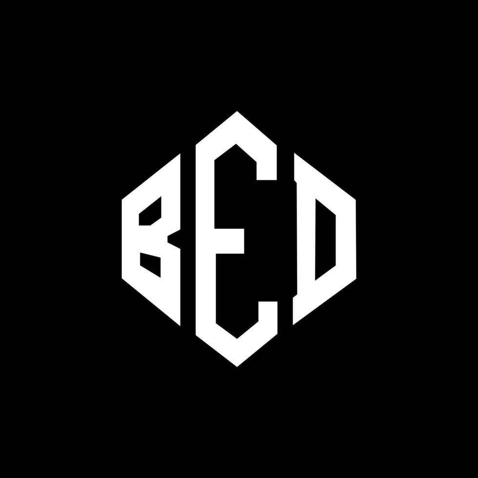 Bettbrief-Logo-Design mit Polygonform. Bett-Polygon- und Würfelform-Logo-Design. Bett Sechseck-Vektor-Logo-Vorlage in weißen und schwarzen Farben. bettmonogramm, geschäfts- und immobilienlogo. vektor