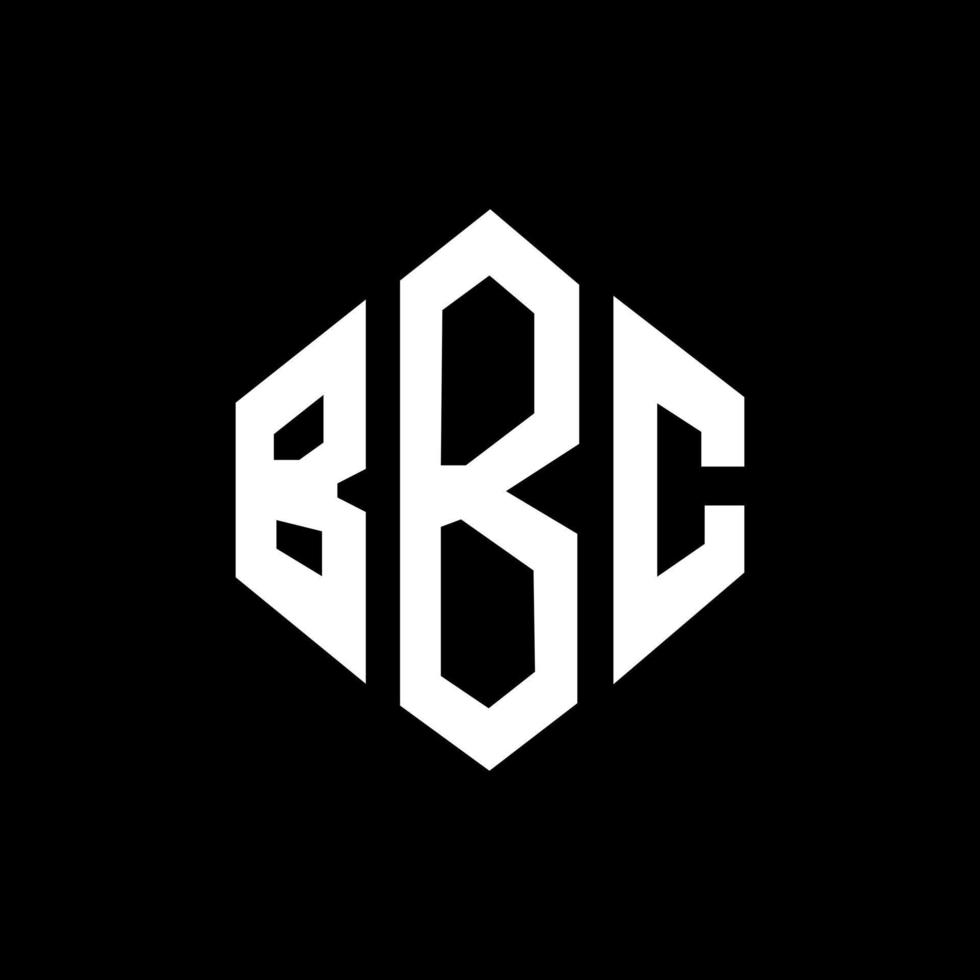 bbc-Buchstaben-Logo-Design mit Polygonform. bbc-polygon- und würfelform-logo-design. Weiße und schwarze Farben der BBC-Hexagon-Vektor-Logo-Vorlage. bbc-monogramm, geschäfts- und immobilienlogo. vektor