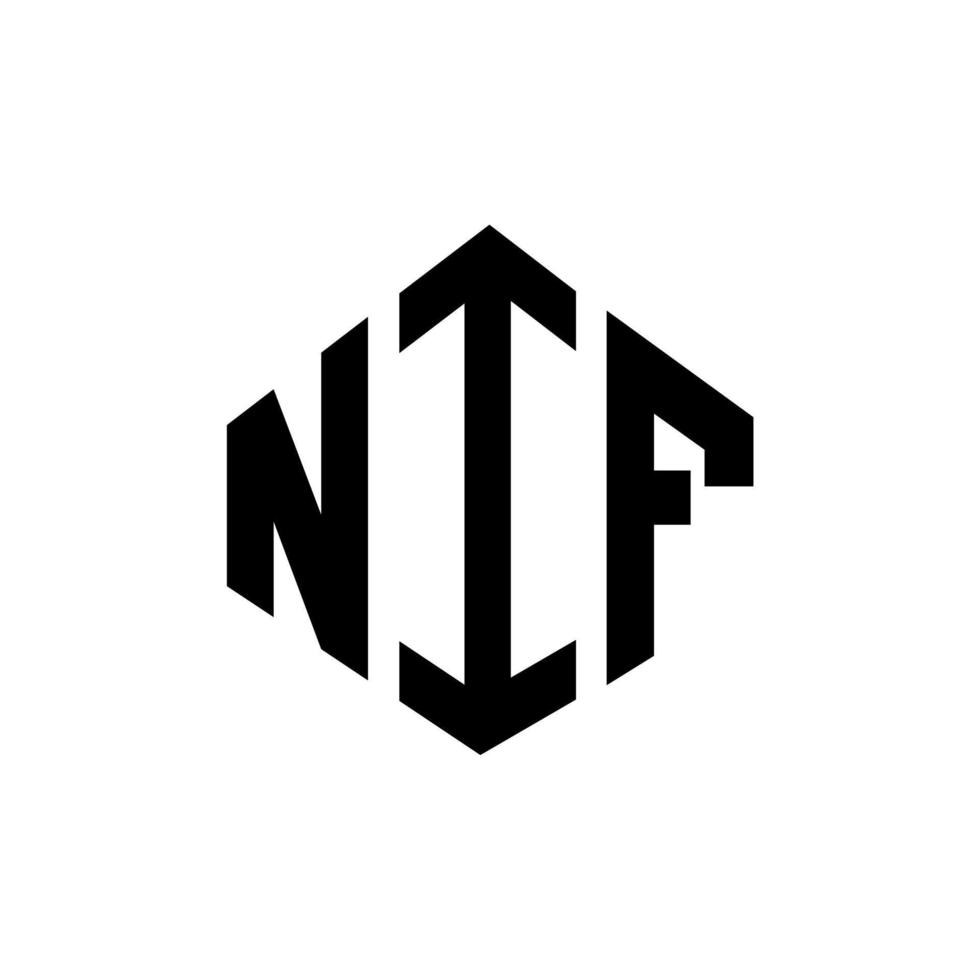 nif-Buchstaben-Logo-Design mit Polygonform. nif-polygon- und würfelform-logo-design. nif Sechseck-Vektor-Logo-Vorlage in weißen und schwarzen Farben. nif-monogramm, geschäfts- und immobilienlogo. vektor