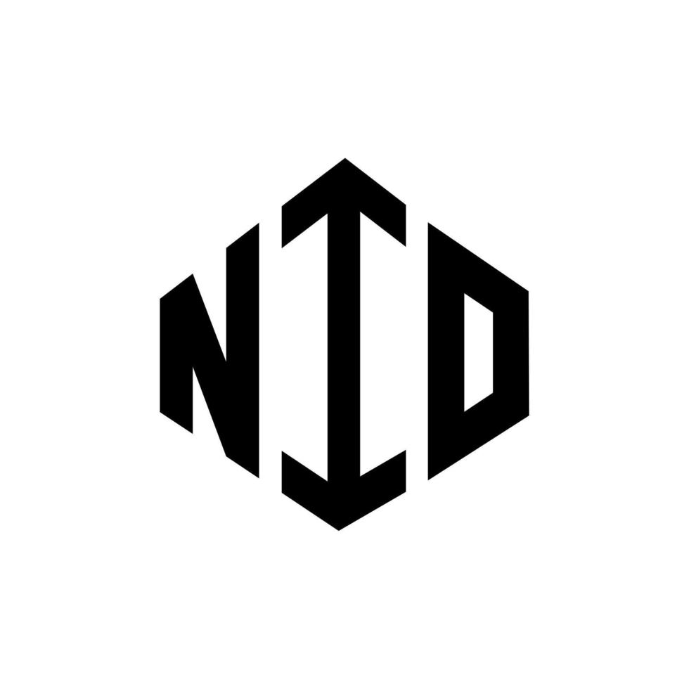 nio-Buchstaben-Logo-Design mit Polygonform. nio-polygon- und würfelform-logo-design. Nio Sechseck-Vektor-Logo-Vorlage in weißen und schwarzen Farben. nio-monogramm, geschäfts- und immobilienlogo. vektor
