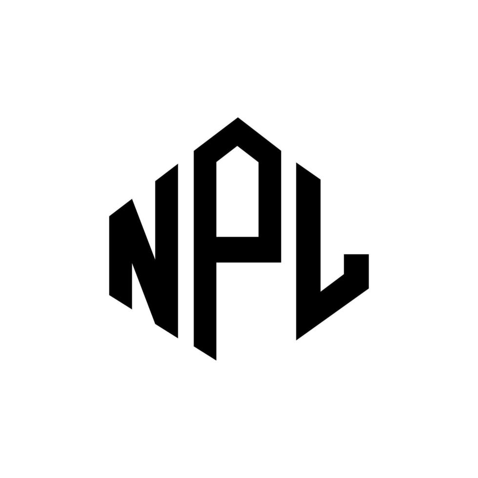 npl-Buchstaben-Logo-Design mit Polygonform. npl Logo-Design in Polygon- und Würfelform. npl Sechseck-Vektor-Logo-Vorlage in weißen und schwarzen Farben. npl-monogramm, geschäfts- und immobilienlogo. vektor