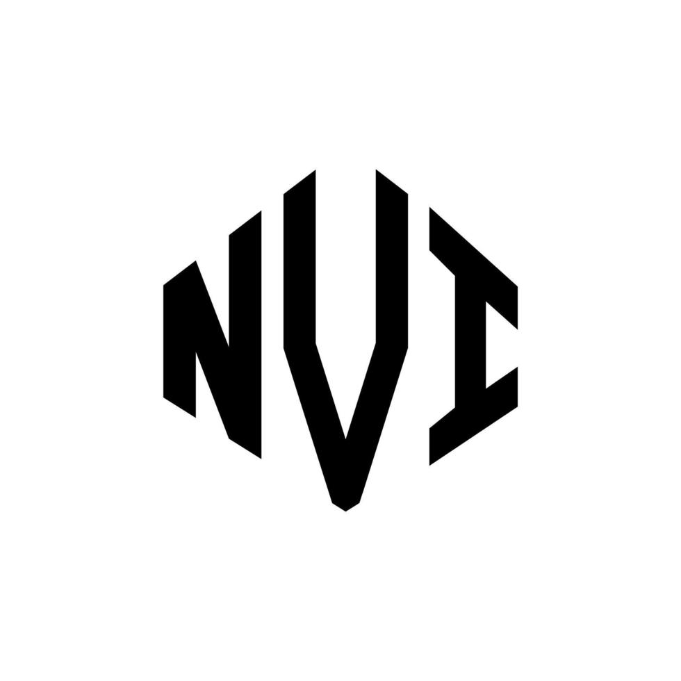 nvi-Buchstaben-Logo-Design mit Polygonform. nvi Polygon- und Würfelform-Logo-Design. nvi Sechseck-Vektor-Logo-Vorlage in weißen und schwarzen Farben. nvi-monogramm, geschäfts- und immobilienlogo. vektor