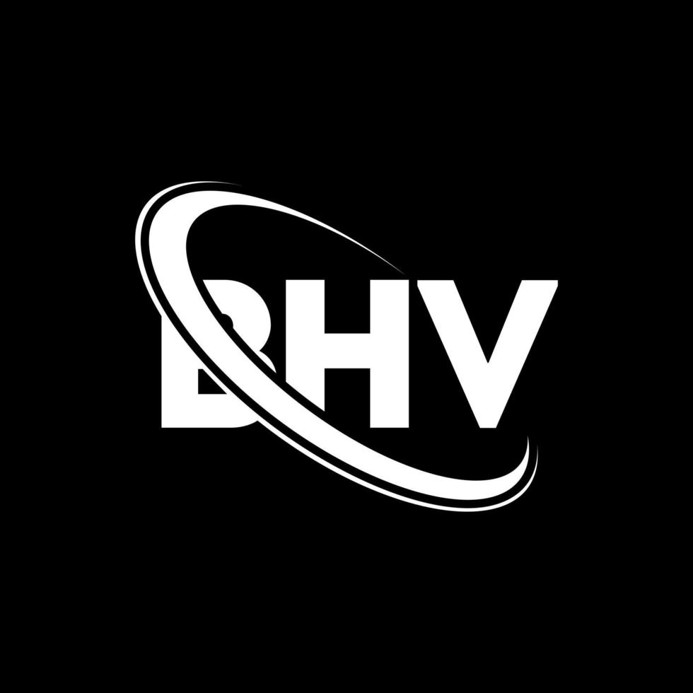 bhv logotyp. bhv brev. bhv brev logotyp design. initialer bhv logotyp länkad med cirkel och versaler monogram logotyp. bhv typografi för teknik, företag och fastighetsmärke. vektor