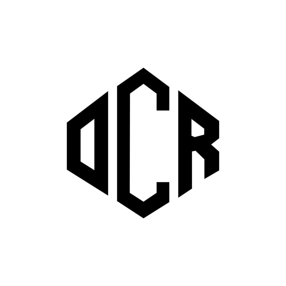 ocr-Buchstaben-Logo-Design mit Polygonform. OCR-Polygon- und Würfelform-Logo-Design. OCR-Hexagon-Vektor-Logo-Vorlage in weißen und schwarzen Farben. ocr-monogramm, geschäfts- und immobilienlogo. vektor