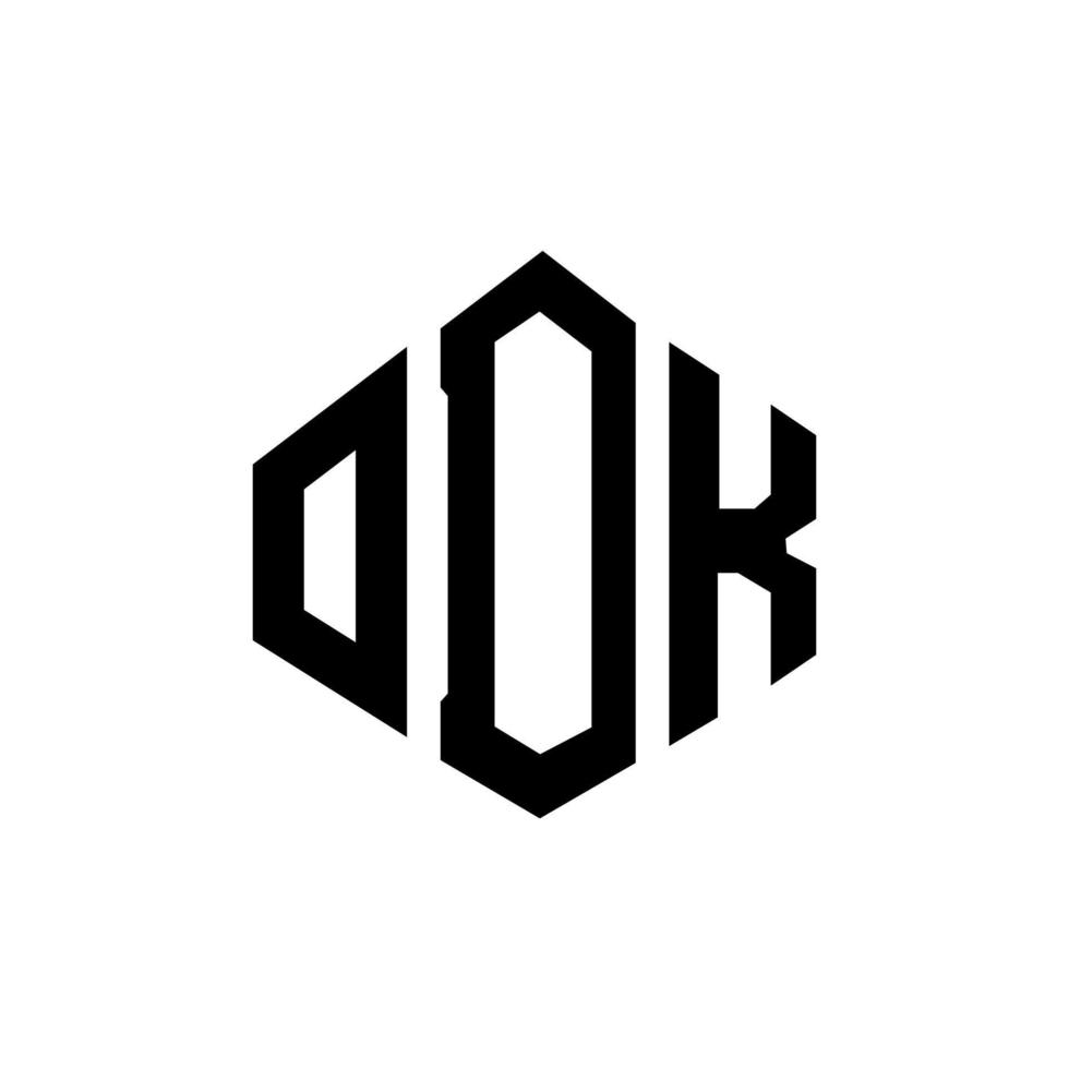 odk-Buchstaben-Logo-Design mit Polygonform. odk Polygon- und Würfelform-Logo-Design. odk Sechseck-Vektor-Logo-Vorlage in weißen und schwarzen Farben. odk-monogramm, geschäfts- und immobilienlogo. vektor