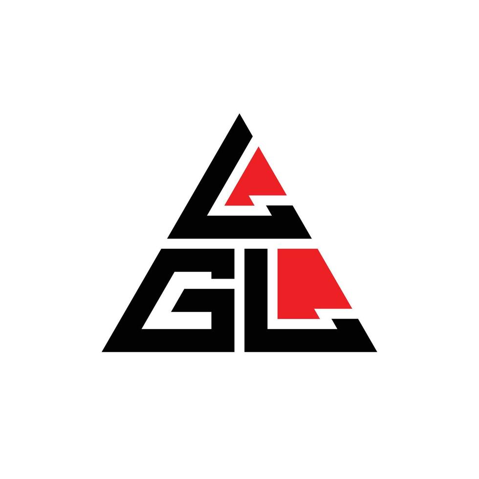 Lgl-Dreieck-Buchstaben-Logo-Design mit Dreiecksform. Lgl-Dreieck-Logo-Design-Monogramm. Lgl-Dreieck-Vektor-Logo-Vorlage mit roter Farbe. lgl dreieckiges Logo einfaches, elegantes und luxuriöses Logo. vektor