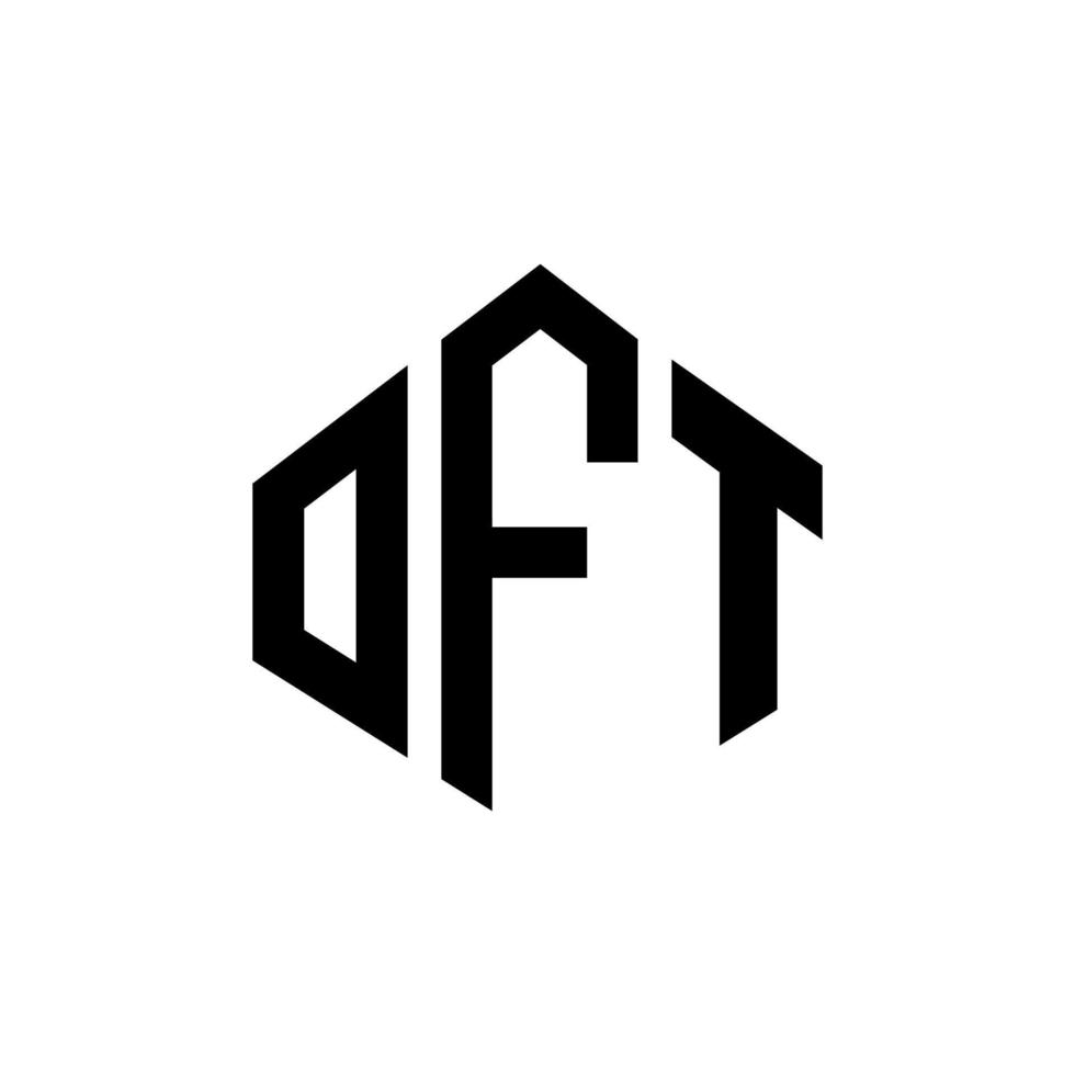 ofta bokstavslogotypdesign med polygonform. ofta polygon och kubform logotypdesign. ofta hexagon vektor logotyp mall vita och svarta färger. ofta monogram, affärs- och fastighetslogotyp.