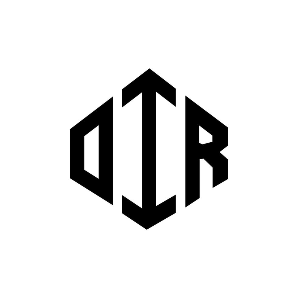 Oir-Brief-Logo-Design mit Polygonform. Oir Polygon- und Würfelform-Logo-Design. Oir Sechseck-Vektor-Logo-Vorlage in weißen und schwarzen Farben. Oir-Monogramm, Geschäfts- und Immobilienlogo. vektor