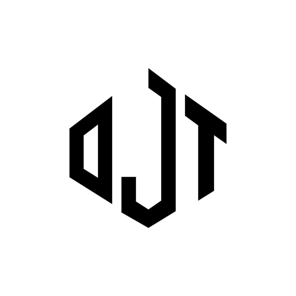 ojt-Buchstaben-Logo-Design mit Polygonform. ojt Polygon- und Würfelform-Logo-Design. ojt Sechseck-Vektor-Logo-Vorlage in weißen und schwarzen Farben. Ojt-Monogramm, Geschäfts- und Immobilienlogo. vektor