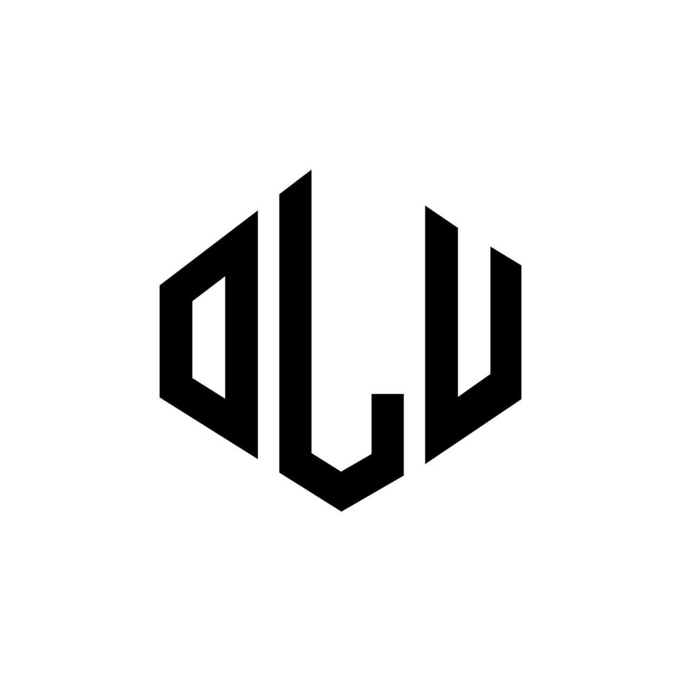 olu-Buchstaben-Logo-Design mit Polygonform. olu Polygon- und Würfelform-Logo-Design. Olu Sechseck-Vektor-Logo-Vorlage in weißen und schwarzen Farben. Olu-Monogramm, Geschäfts- und Immobilienlogo. vektor