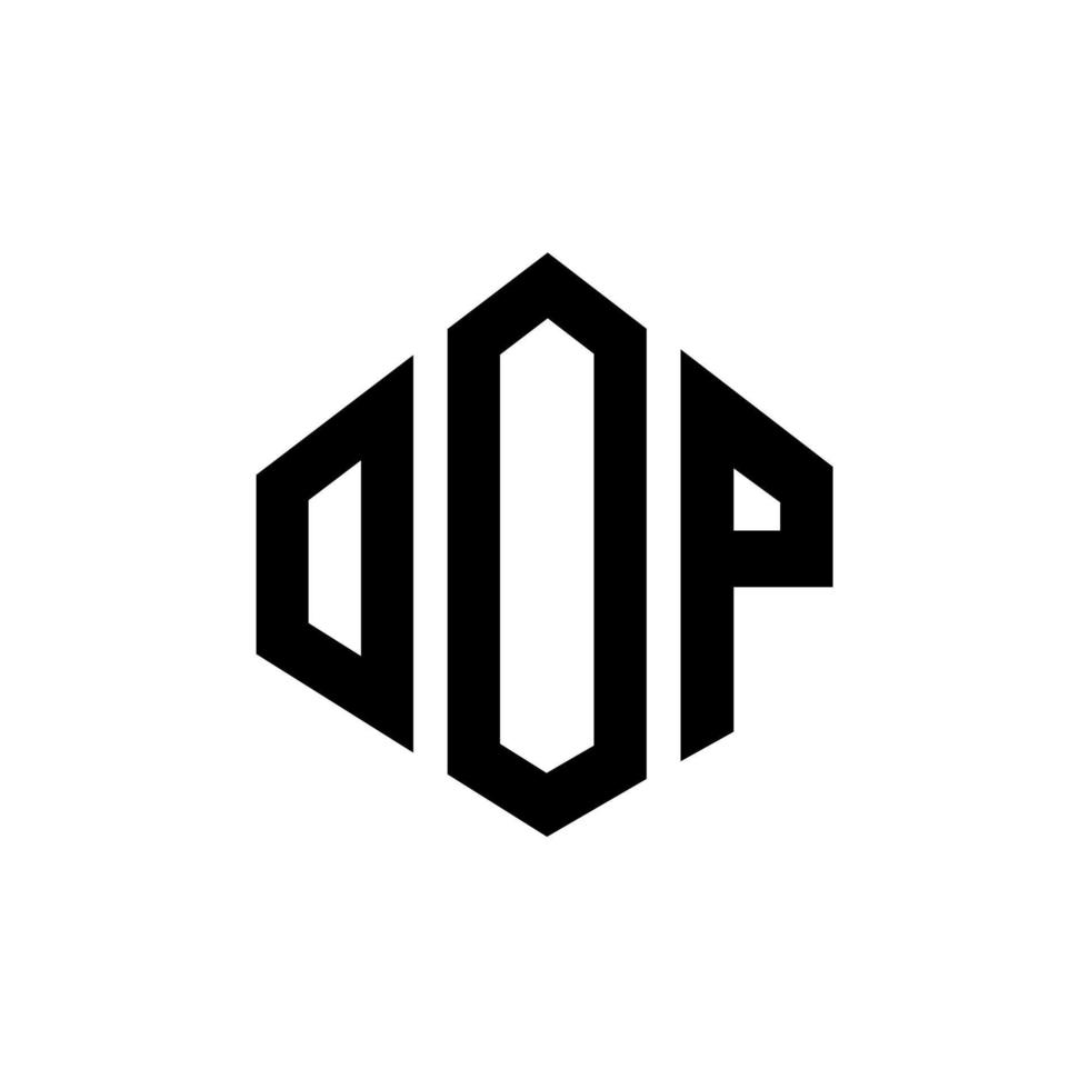 oop-Buchstaben-Logo-Design mit Polygonform. oop Polygon- und Würfelform-Logo-Design. oop Sechseck-Vektor-Logo-Vorlage in weißen und schwarzen Farben. oop-monogramm, geschäfts- und immobilienlogo. vektor