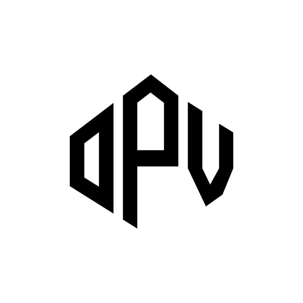 opv-Buchstaben-Logo-Design mit Polygonform. opv Polygon- und Würfelform-Logo-Design. opv Sechseck-Vektor-Logo-Vorlage in weißen und schwarzen Farben. opv-monogramm, geschäfts- und immobilienlogo. vektor