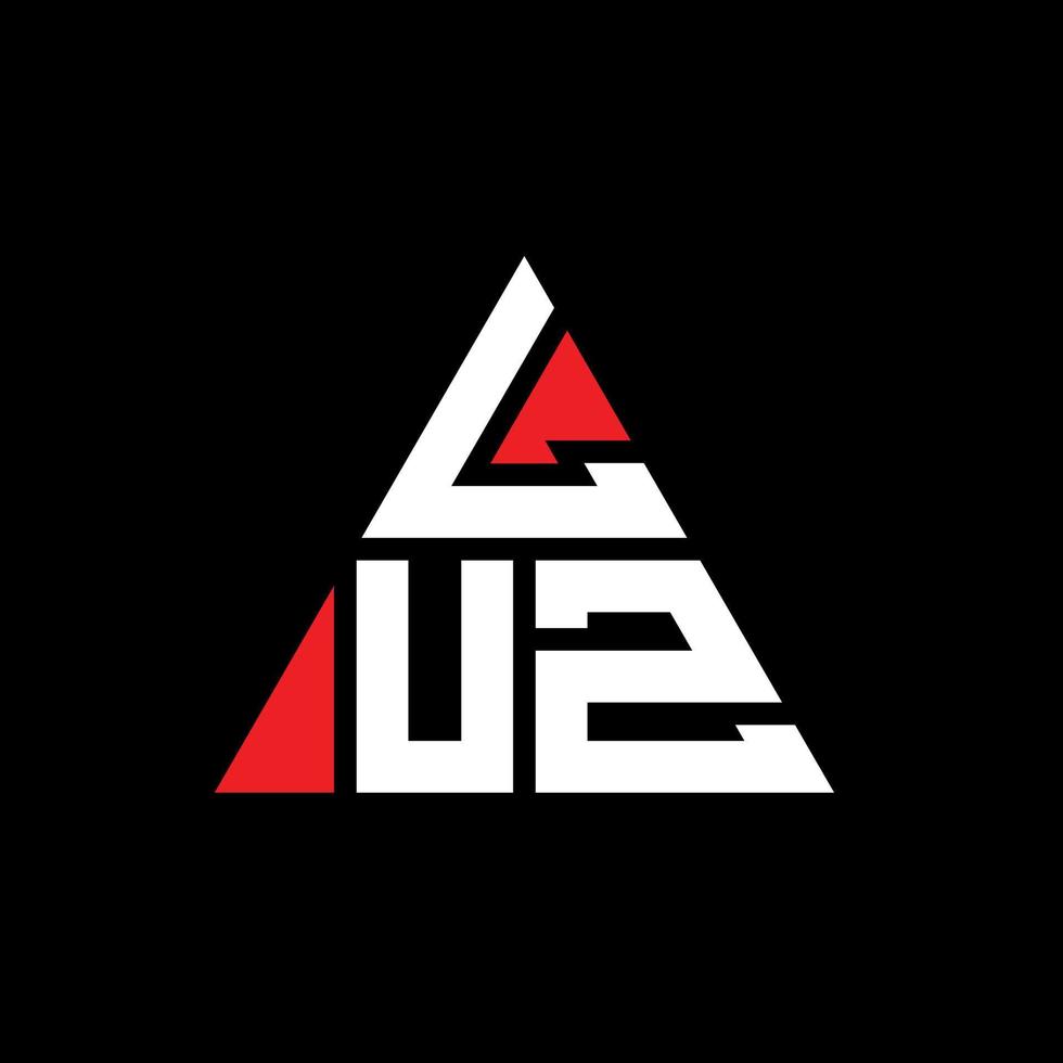 Luz-Dreieck-Buchstaben-Logo-Design mit Dreiecksform. Luz-Dreieck-Logo-Design-Monogramm. Luz-Dreieck-Vektor-Logo-Vorlage mit roter Farbe. luz dreieckiges logo einfaches, elegantes und luxuriöses logo. vektor