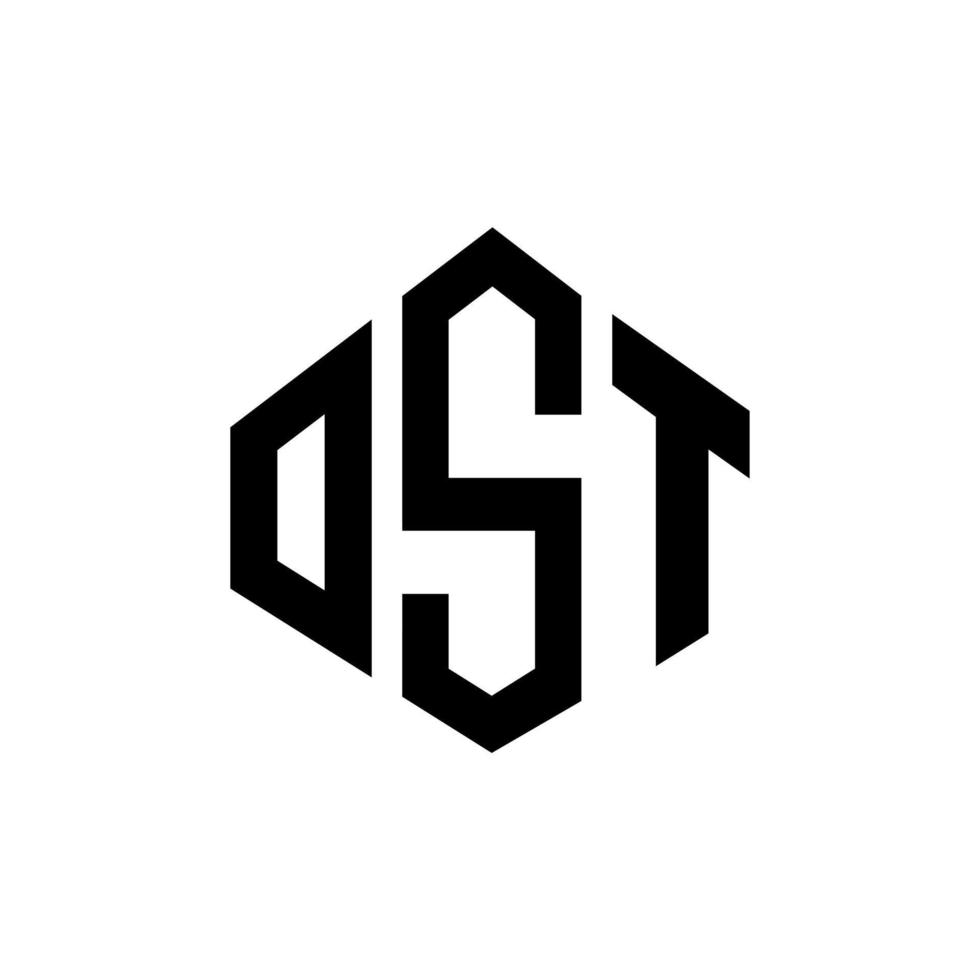 Ost-Buchstaben-Logo-Design mit Polygonform. Ost-Polygon- und Würfelform-Logo-Design. Ost-Sechseck-Vektor-Logo-Vorlage in weißen und schwarzen Farben. Ostmonogramm, Geschäfts- und Immobilienlogo. vektor